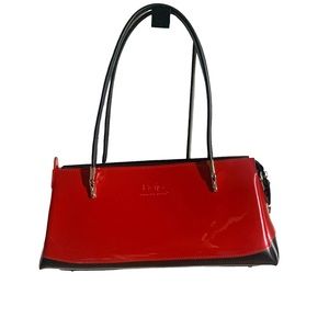 Beijo Red Patent Leather Shoulder Bag